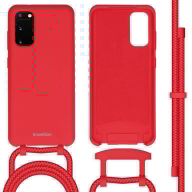 imoshion Coque de couleur avec cordon amovible pour Samsung Galaxy S20 - Rouge