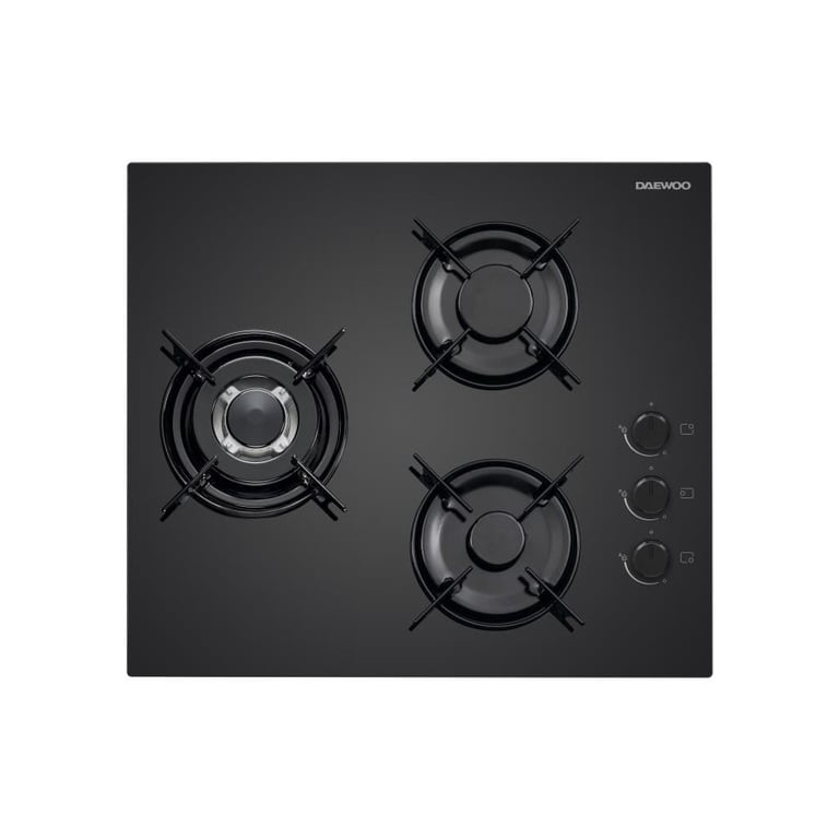 Plaque de cuisson à gaz DAEWOO 3 foyers 60 cm BH6GKR21BNL - vue 2