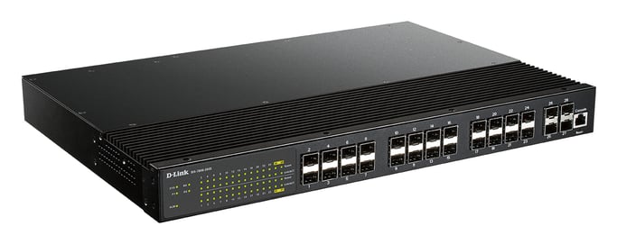 D-Link DIS-700G-28XS switch di rete Gestito L2 1U Nero (24 Ports SFP Plus 4 Port - 10G SFP with Dual DC input - Warranty 60M)