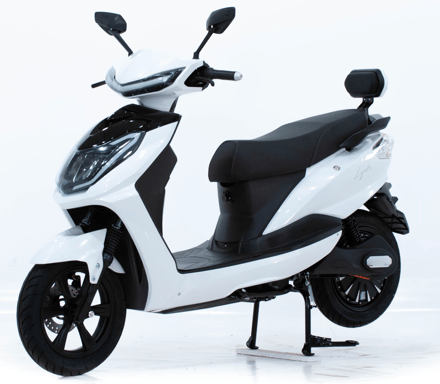 Leo50 Evo - Scooter électrique 50cc - moteur 2500 W - batterie 60V 30Ah, blanc