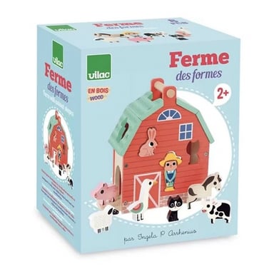 My Beautiful Farm Caja de madera con formas - Juego educativo para niños