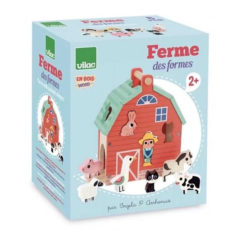 Boîte à Formes en Bois Ma Belle Ferme - Jeu Éducatif pour Enfants - Neuf