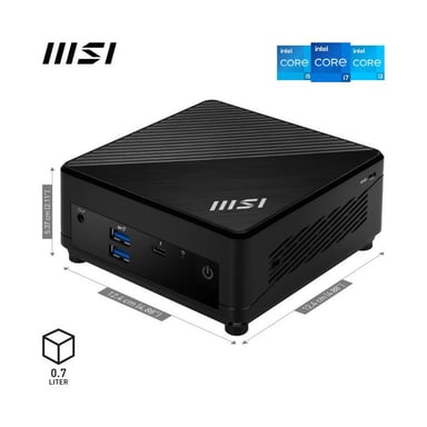 MSI Cubi 5 12M-003BEU 0,66L PC dimensionato Nero i3-1215U