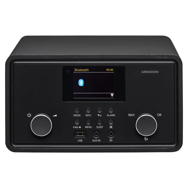 MEDION Radio Internet stéréo DAB+ P85027 - Bluetooth - Spotify Connect - Wifi - 2 x 10 W RMS - Noir - Neuf