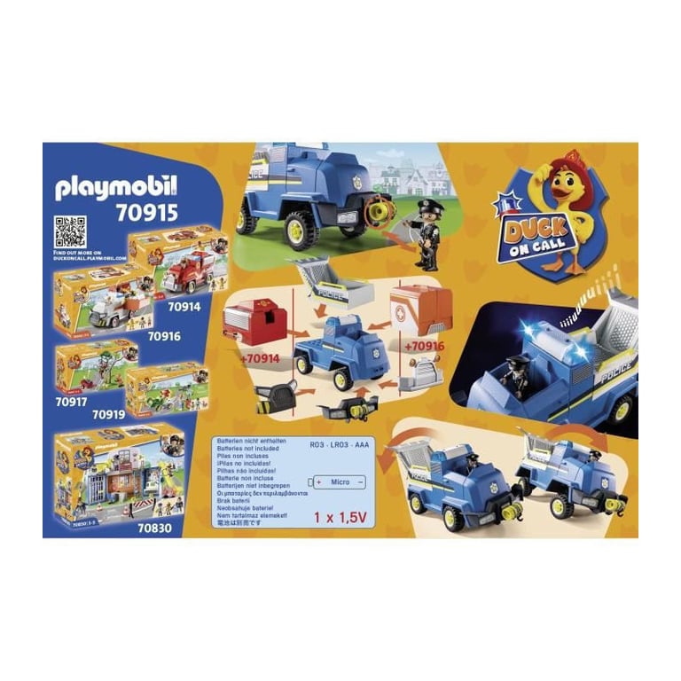 PLAYMOBIL - 70915 - DUCK ON CALL - Vehicule de police - Neuf