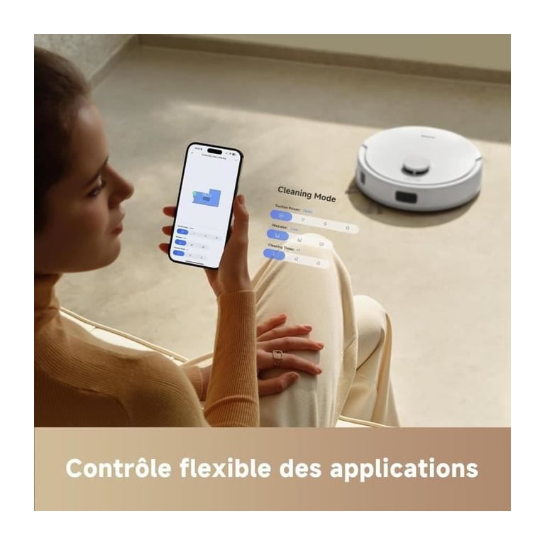 Robot Aspirateur Laveur MOVA E20 – Navigation LDS, Aspiration 5000 Pa - vue 3