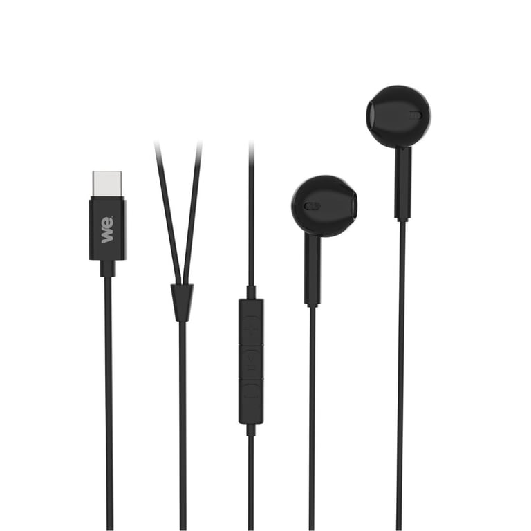 Ecouteurs WE avec connecteur USB C de couleur Câble 1 20 . Bouton multifonction et microphone intégré pour appels Neuf - vue 2