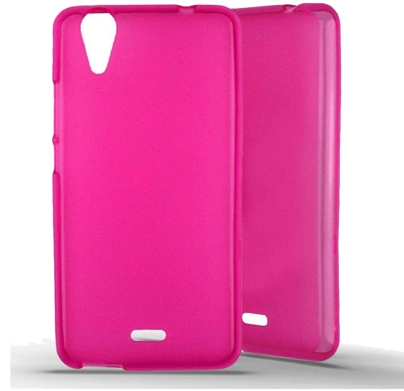 Coque silicone unie compatible Givré Rose Wiko Rainbow Jam 4G