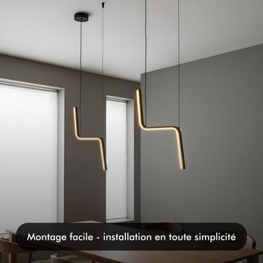 Suspension Ripple LED - Noir