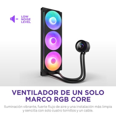 NZXT Kraken Plus 360 RGB Procesador Sistema de refrigeración líquida todo en uno Negro 1 pieza(s)