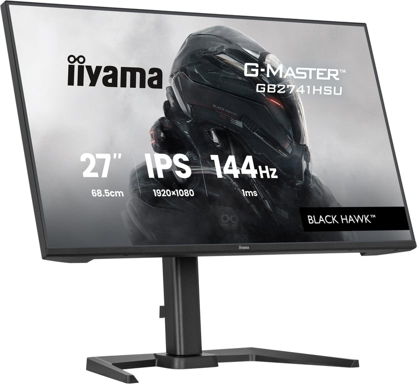 Ecran PC Gamer - 27 - 144Hz - Dalle IPS - 1ms - Réglable en hauteur - G-Master Black Hawk - Neuf