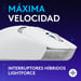 Logitech G G309 Ratón inalámbrico LIGHTSPEED para gaming, ligero, interruptores híbridos LIGHTFORCE, sensor HERO 25K, 300+ horas con una batería AA, 6 botones programables, PC y Mac, Blanco