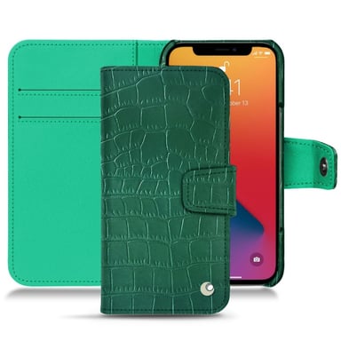 Housse cuir Apple iPhone 13 Pro - Rabat portefeuille - Vert - Cuirs spéciaux