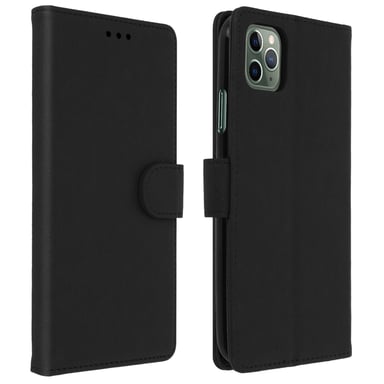 Étui pour iPhone 11 Pro Max Housse Intégrale Porte-carte Fonction Support Noir