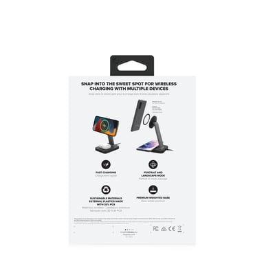 mophie 401309751 caricabatterie per dispositivi mobili Auricolare, smartphone nero Ricarica wireless di rete Ricarica rapida interna