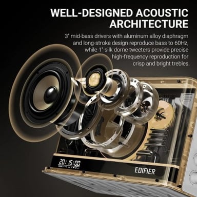 Edifier QD35 De 2 vías Blanco Inalámbrico y alámbrico 40 W