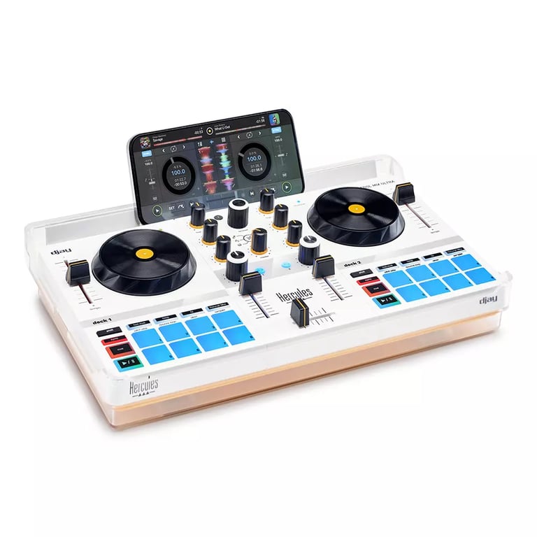 HERCULES DJ CONTROL MIX ULTRA Contrôleur DJ Bluetooth pour Smartphone iOS et Android Sans fil - vue 2