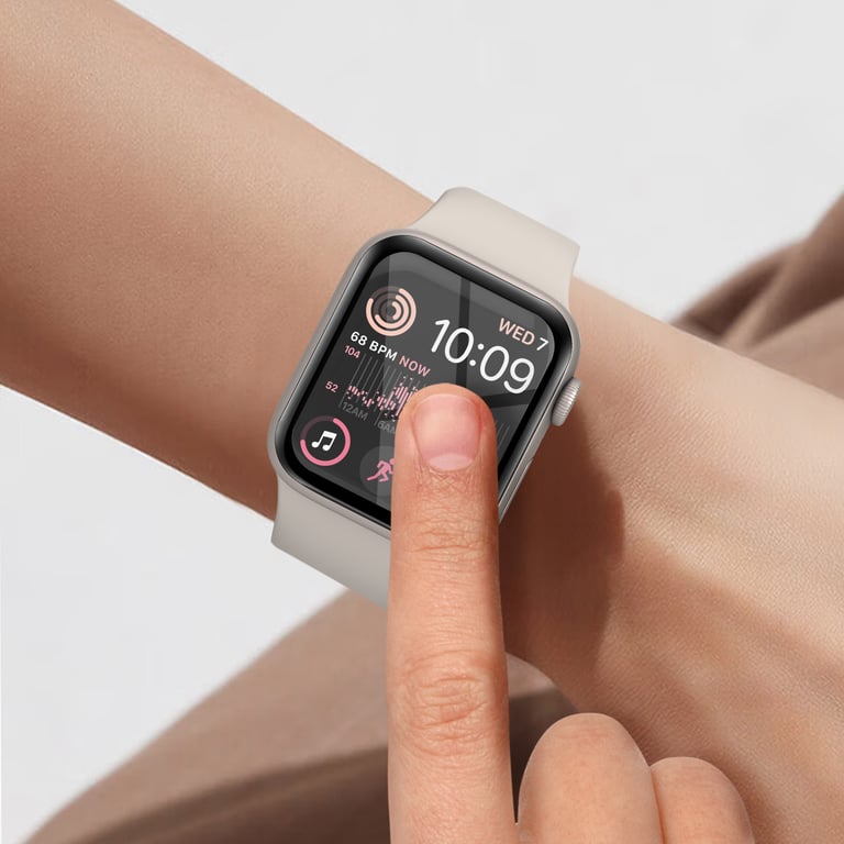 iMak Verre Organique pour Apple Watch SE 44mm Protection Écran Noir - Neuf Noir - vue 4