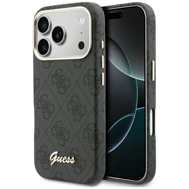 Custodia Guess 4G Script MagSafe per iPhone 17 Pro, nera