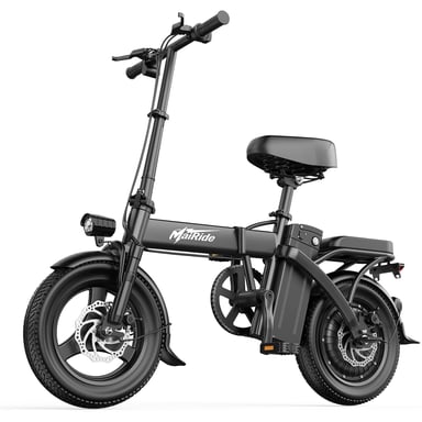 Bicicleta eléctrica plegable MaiRide F6 con batería de 48 V y 15 Ah, 14 pulgadas