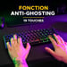Combo gaming 2-en-1 THE G-LAB Hydrogen Clavier AZERTY filaire semi-mécanique + Souris 7200 DPI RGB Noir