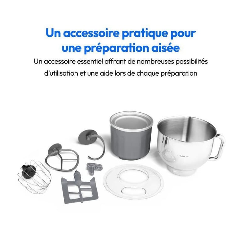 Robot pâtissier MEDION MD18420 5 8 vitesses Bol à glace - vue 3