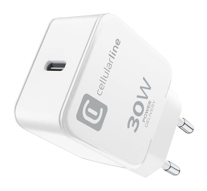 Cellularline The One Power Delivery 30W The One è il caricatore da rete che ti consente di ricaricare vari dispositivi Apple come iPhone, iPad e diversi modelli di MacBook a una velocità massima.