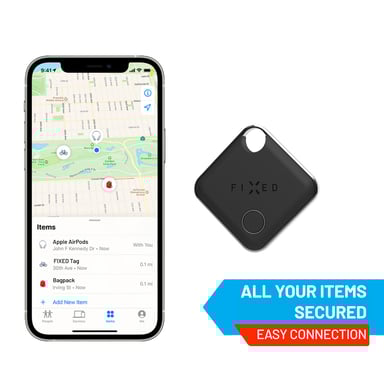 Fixed Tag - Tracker Bluetooth pour iOS - Noir