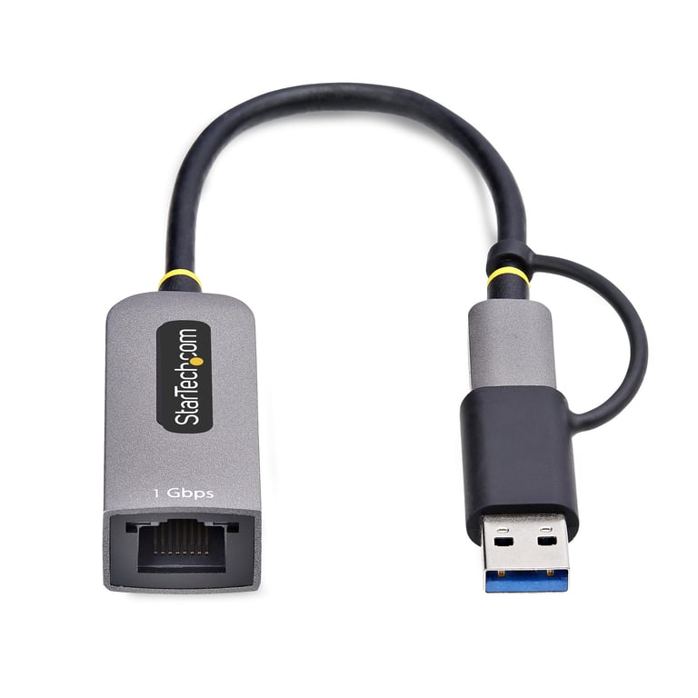 StarTech.com Adaptateur USB C vers Ethernet avec Dongle USB A 101001000Mbps Adaptateur Réseau USB 3.0 vers Gigabit Ethernet Câble de 15cm Adaptateur USB GbE Neuf - vue 2