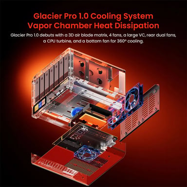 AOOSTAR WTR MAX NAS Mini PC Barebone (senza RAM né SSD), Intel Core i5?1235U, 10 core fino a 4,4?GHz, 11 alloggiamenti di archiviazione (6×HDD 3,5'' + 5×SSD M.2 PCIe 3.0), triplo display 4K tramite HDMI+DP+USB4, doppia LAN 2,5G + doppia porta SFP+ 10?GbE, espansione OCuLink