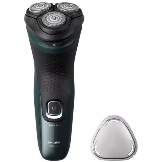 Philips X3052/00 rasoir pour homme Rasoir rotatif Tondeuse Noir, Vert - Neuf