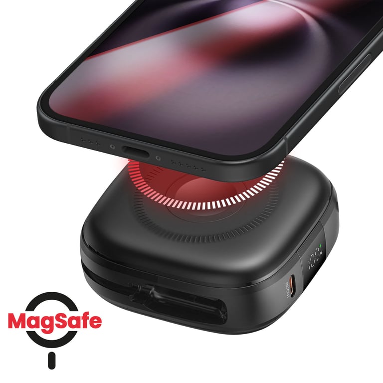 Batterie Externe MagSafe 10000mAh avec Câbles USB C et Lightning Neuf - vue 3