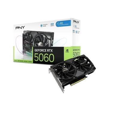 PNY GeForce RTX 5060 Dual Fan OC 8GB GDDR7 Reflex 2 RTX AI DLSS4