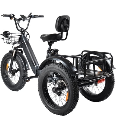 Triciclo elettrico cargo PULUMA SL001 a doppio motore, doppia batteria 48V 27Ah, 7 velocità con freni idraulici