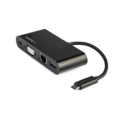 StarTech.com Adaptador multipuerto USB-C para portátiles - VGA, USB 3.0, GbE y Power Delivery 60 W (DKT30CVAGPD)
