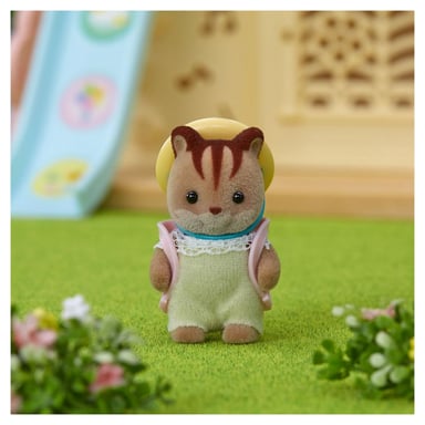 Scoiattolo Sylvanian con cappello e borsa - Adorabile giocattolo di peluche