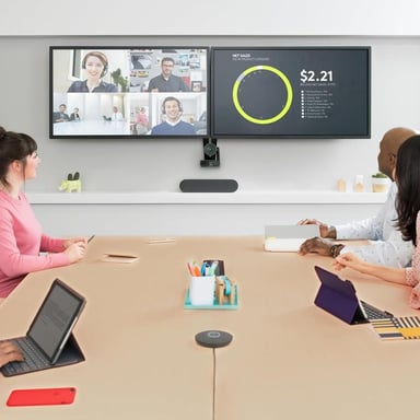 Kit de vidéoconférence Logitech Rally Plus Caméra PTZ Ultra HD 4K USB-C 3.0 - 2x haut-parleur ave