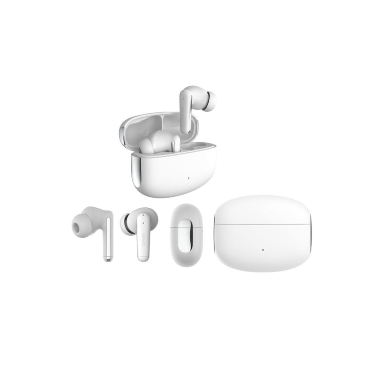 Ecouteurs sans fil Bluetooth 5.3 batterie intégrée 37mAh autonomie de 5.5h + Boitier de recharge 500mAh ANC réduction de bruit active +2 micro ENC Neuf