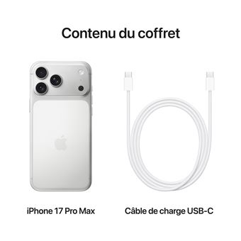 iPhone 17 Pro Max (5G) 1 To, Argent