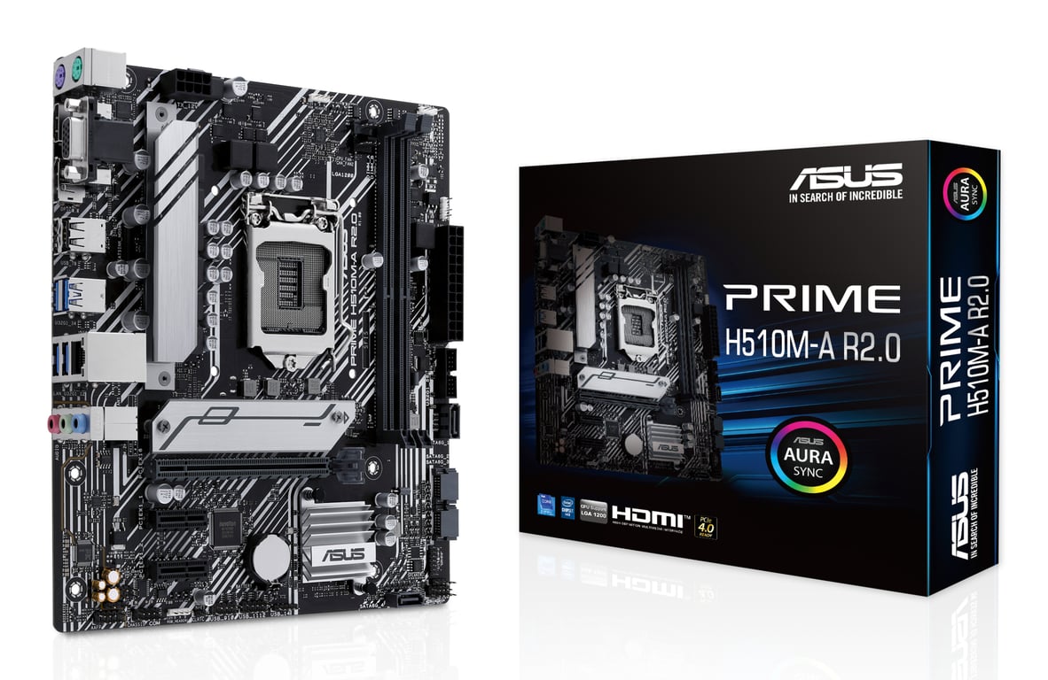 ASUS PRIME H510M-A R2.0 Intel H510 LGA 1200 (Socket H5) micro ATX - Neuf