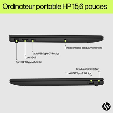 HP 15-fd0122nf Laptop Intel® Core? i5 i5-1334U 39,6 cm (15,6'') Full HD 16 GB DDR4-SDRAM 1 TB SSD Wi-Fi 6E (802.11ax) Windows 11 Home Argento