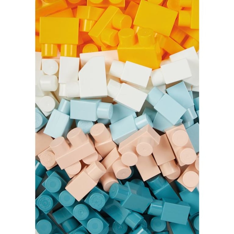 Baril de rangement Abrick Ecoiffier 50 blocs souples colorés dès 12 mois Bleu - Neuf