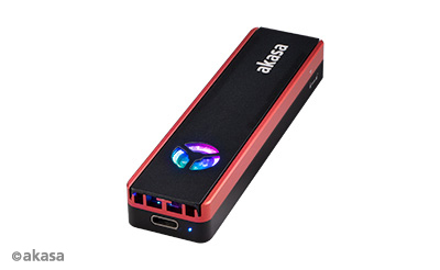 Akasa AK-ENU3M2-06 Boîtier de disques de stockage Enceinte ssd Noir M.2
