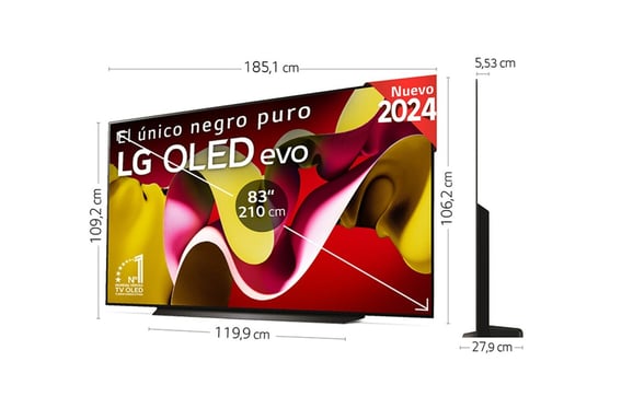 LG OLED OLED83C44LA Televisor 2,11 m (83'') 4K Ultra HD Smart TV Wifi Marrón