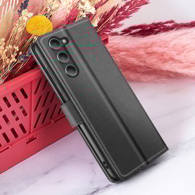 Custodia a portafoglio per Galaxy S23 Plus con supporto e linguetta magnetica