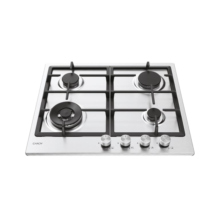 Candy Moderna CHG6BF4WTX Acier inoxydable Intégré 60 cm Gaz 4 zones - vue 3