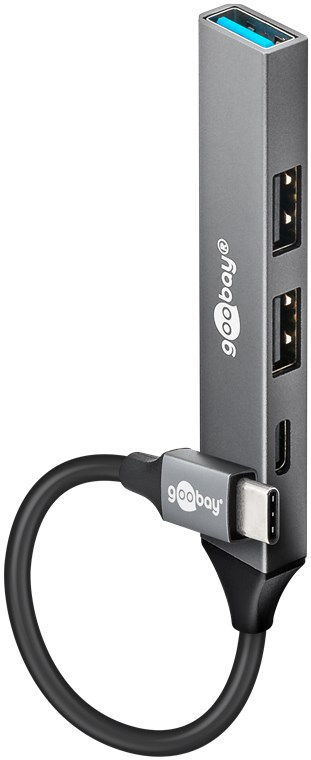 Goobay Hub Slim USB C vers 4 ports USB