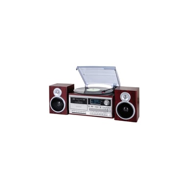 Platine vinyle multifonction Trevi TT 1072, finition bois marron