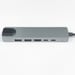 Adaptador multipuerto USB-C USB-A, USB-C, HDMI, RJ45 Grey