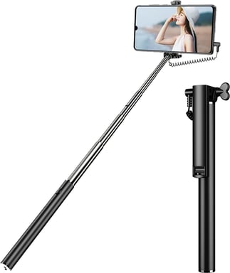 Bigben Connected SELFIESTICKMINIV2B bâton support pour selfies Smartphone Noir, Argent
